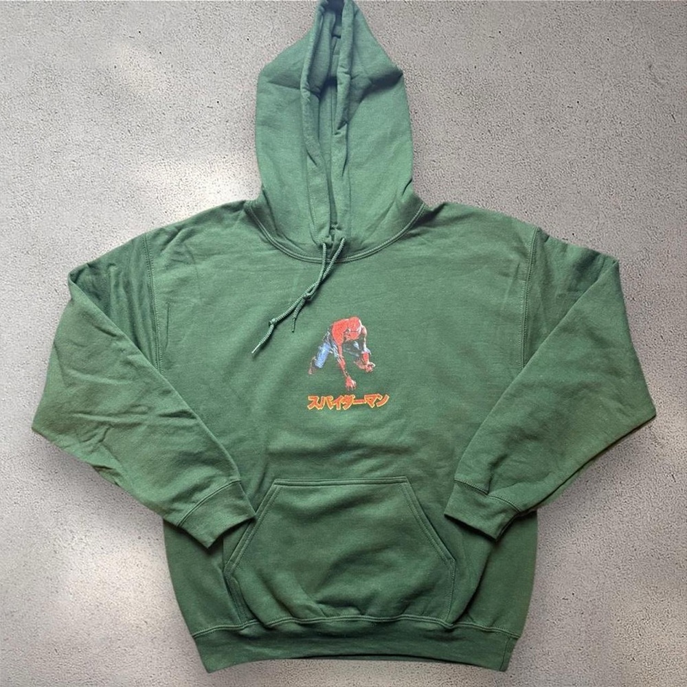 Marvel Green Spider-Man Hoodie - Picture 1 of 7